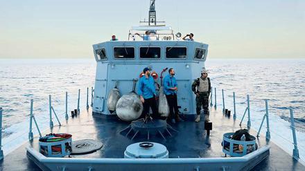 Flüchtlingsretter im Einsatz auf dem Mittelmeer.