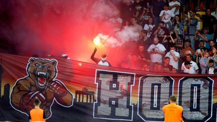 Ein bisschen Ärger machten die Fans des BFC Dynamo.