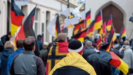 Aufmarsch von Rechtsextremisten im September 2016 in Bautzen.