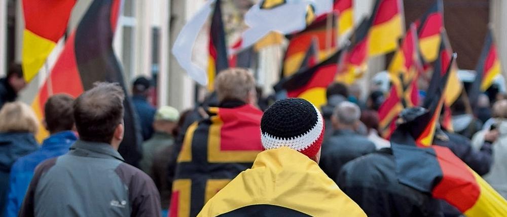 Aufmarsch von Rechtsextremisten im September 2016 in Bautzen.