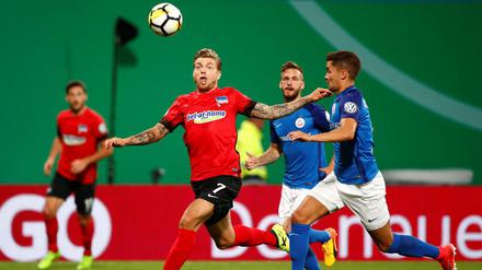 Alexander Esswein hätte im Pokal beim FC Hansa beinahe sogar ein Tor erzielt.