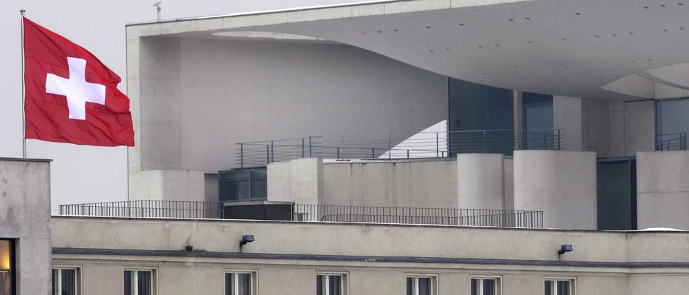 Die Schweizer Botschaft in Berlin - gleich neben dem Kanzleramt