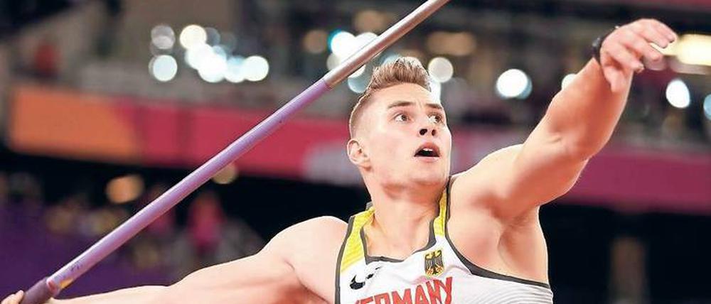 Draufhauen und schauen. Johannes Vetter warf im vergangenen Jahr fast 90 Meter beim Istaf. Dieses Mal versucht er noch ein bisschen was draufzupacken. 