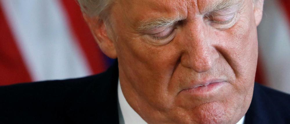 Donald Trump auf einer Pressekonferenz.