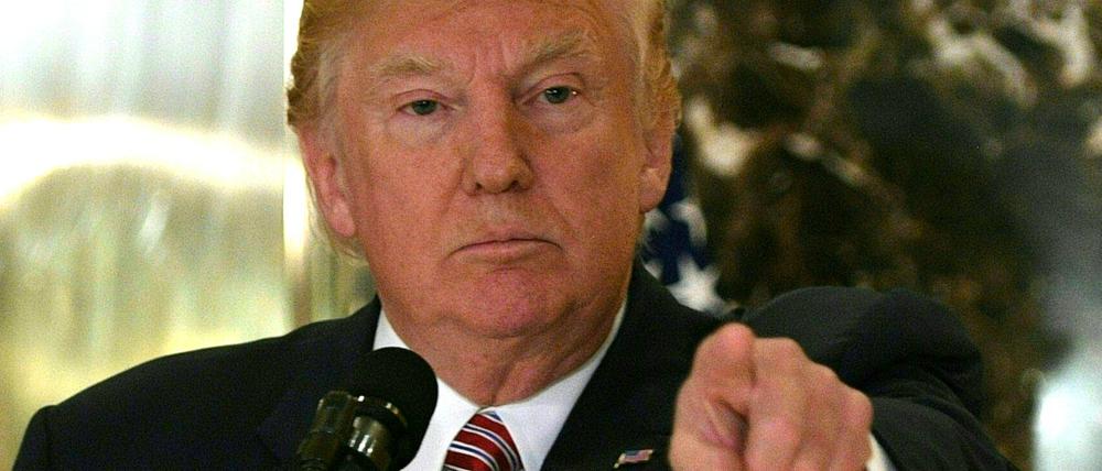 US-Präsident Donald Trump während einer Pressekonferenz.