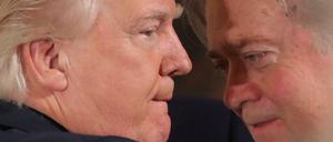 Viele trauten Donald Trump keine ideologische Eigenständigkeit zu und sahen seinen "Chefstrategen" Stephen Bannon als dessen Einflüsterer.