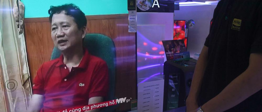 Eine vietnamesische Nachrichtensendung berichtet über den Ex-Funktionär Trinh Xuan Thanh.