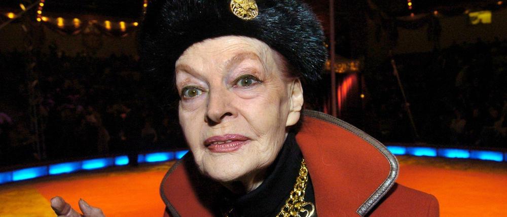 Margot Hielscher im Jahr 2003 im Circus Krone in München.