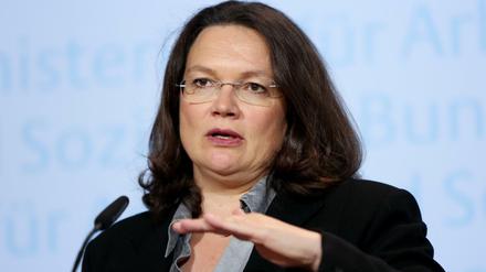 Andrea Nahles (47) ist in der Koalition mit der Union Arbeits-und Sozialministerin.
