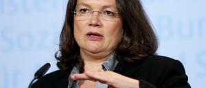 Andrea Nahles (47) ist in der Koalition mit der Union Arbeits-und Sozialministerin.