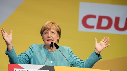 Die Bundeskanzlerin - nicht die einzige Merkel im Wahlkampf.