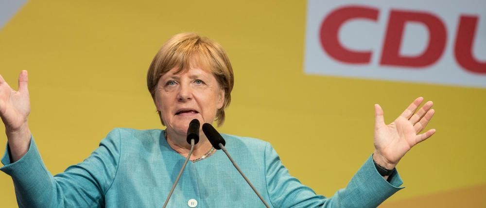 Die Bundeskanzlerin - nicht die einzige Merkel im Wahlkampf.