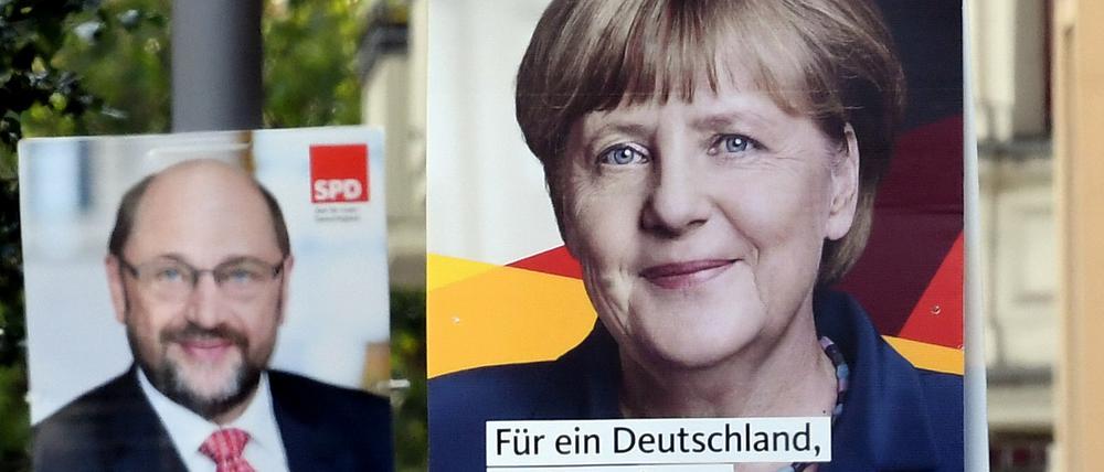 Merkel vor Schulz: Die Umfragen sind derzeit eindeutig.
