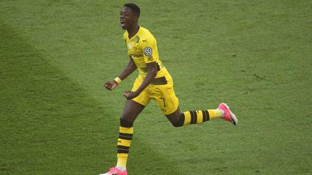 Jubelt künftig für den FC Barcelona: Ousmane Dembele.