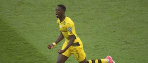 Jubelt künftig für den FC Barcelona: Ousmane Dembele.