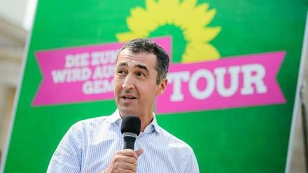 Der Spitzenkandidat von Bündnis 90/Die Grünen, Cem Özdemir, im Wahlkampf 