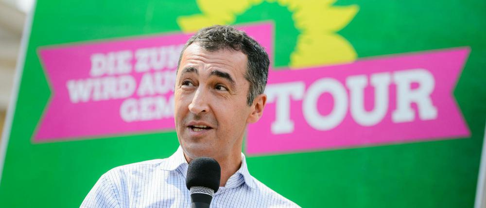 Der Spitzenkandidat von Bündnis 90/Die Grünen, Cem Özdemir, im Wahlkampf