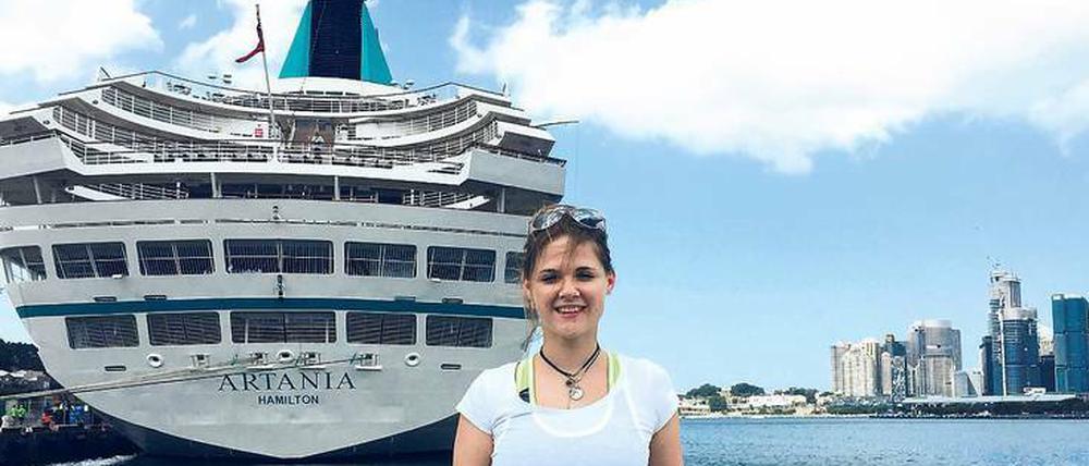 In die weite Welt. Laura Bauer arbeitete drei Monate auf der „Artania“.