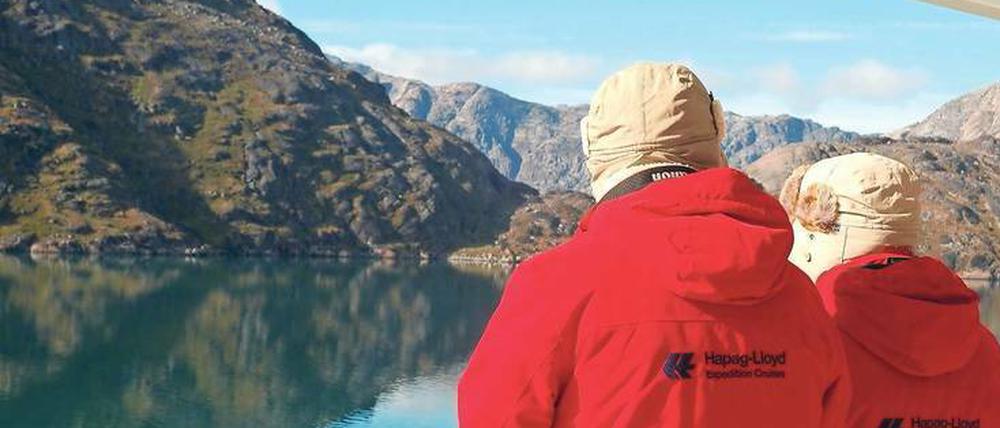 Alles schick. Sogar die von der Reederei bereitgelegte Outdoorkleidung für die Grönland-Tour.