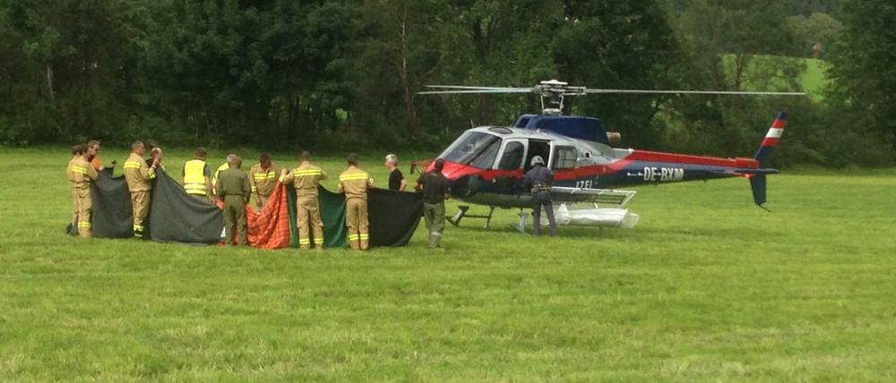Die Leichen der fünf Bergsteiger des Unglücks bei Krimml wurden ins Tag geflogen.