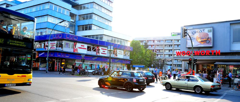 Blick auf die Kreuzung Potsdamer Straße Kurfürstenstraße.