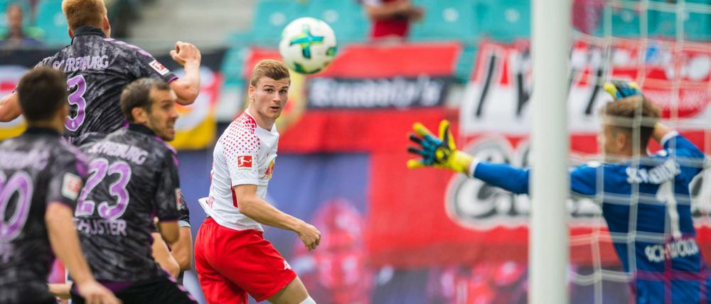 Timo Werner erzielt gegen Freiburg sein erstes Saisontor.