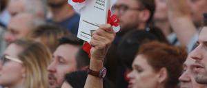 Anhänger der Opposition demonstrierten Ende Juli gegen die Justizreform.