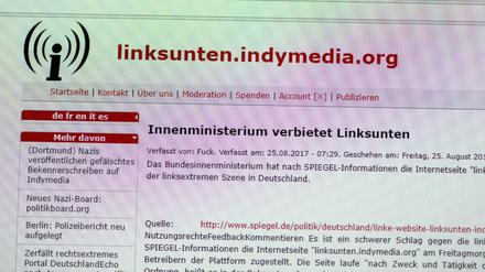 Die Internetseite «linksunten.indymedia.org» wurde verboten.