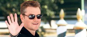 Matt Damon, in Venedig gleich mit zwei Wettbewerbsfilmen vertreten, bei seiner Ankunft am Lido.