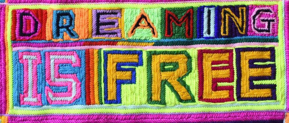 Die kunterbunten Stoffcollagen des Australiers Paul Yore sind oft nicht jugendfrei. Hier eine harmlose Variante.