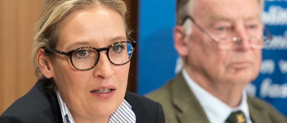 Die AfD-Spitzenkandidaten Alice Weidel und Alexander Gauland.