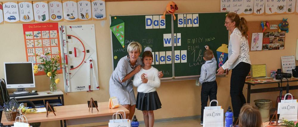 Schnupperstunde im Klassenraum.