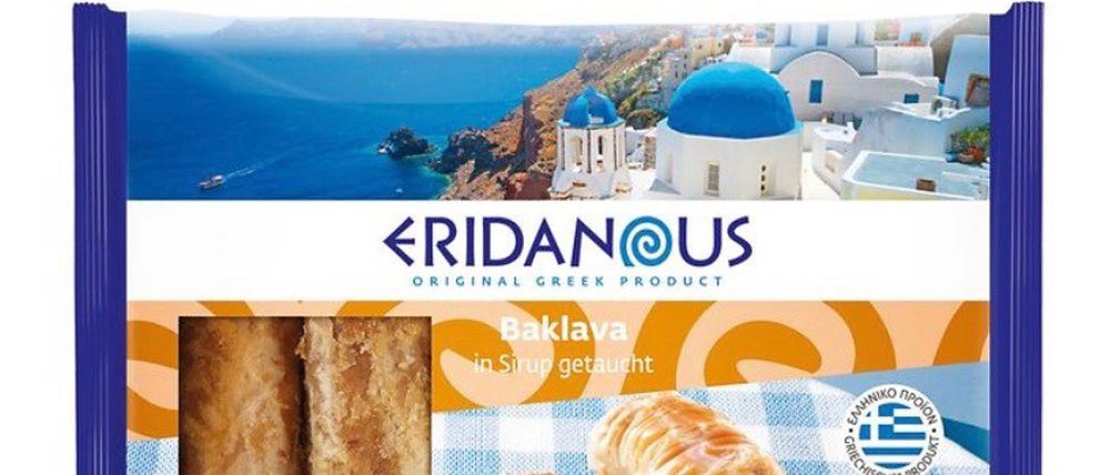 Die Idylle der griechischen Insel Santorin hat der Discounter für seine Verpackungen entdeckt - und die Kreuze entfernt.