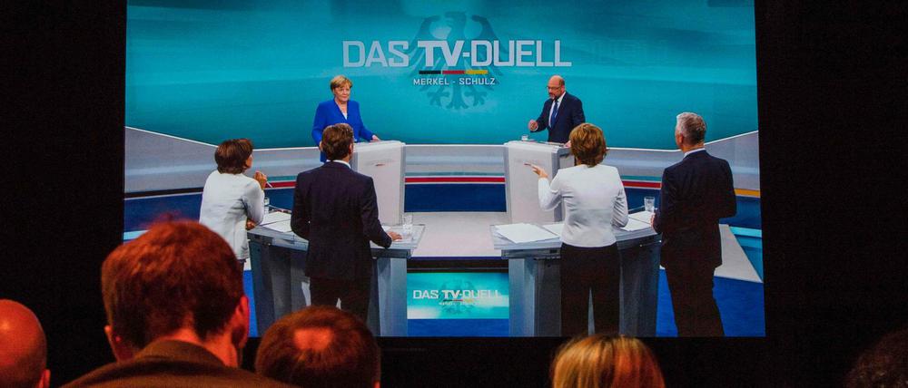 Das Duell Merkel gegen Schulz