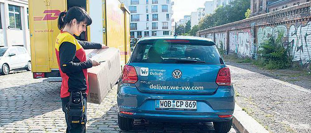 Mobile Packstation. VW will künftig auch Pakete liefern.