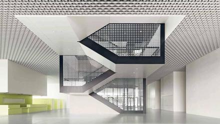 Platz für Gedankenspiele. Das großartige Entrée des Futuriums der Architekten Christoph Richter und Jan Musikowski.