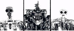 Schwere Jungs. Die Mitglieder der Roboterband Compressorhead bringen immerhin zweieinhalb Tonnen auf die Waage.