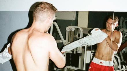 Training. Jan Meiser in seinem Boxgym.