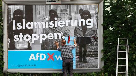 Wahlkampf mit Ängsten. Die AfD setzt auf einfache Botschaften.
