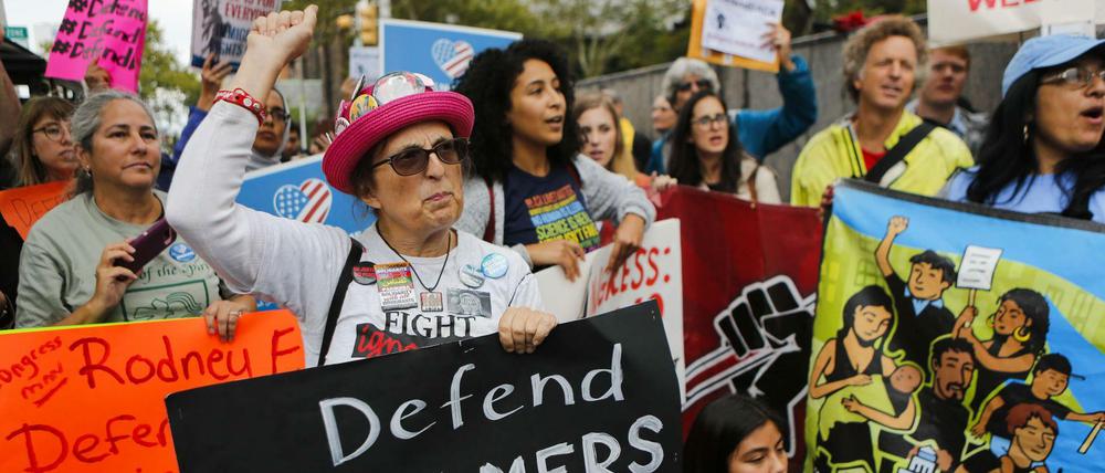 Protest gegen das Ende des "Dreamer"-Programms in in Newark, New Jersey