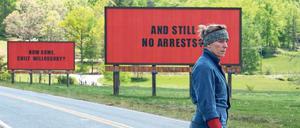 Kämpferin. Frances McDormand sucht als Mutter in „Three Billboards Outside Ebbing, Missouri“ mit Plakaten nach dem Mörder ihrer Tochter.