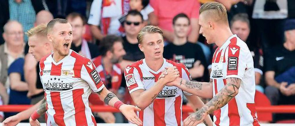 Der letzte Schrei. Marcel Hartel (links) kam im Sommer vom 1. FC Köln nach Köpenick und hat sich gleich ins U-21-Team gespielt.