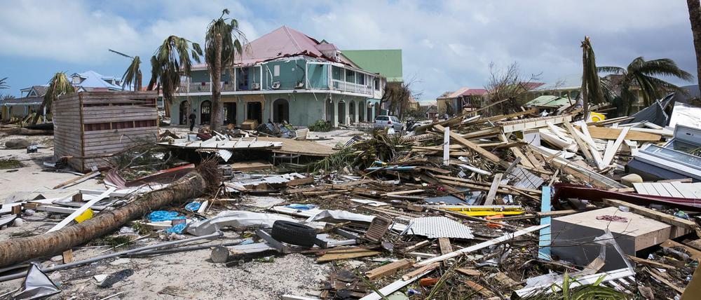 Schwer verwüstet wurde das Urlaubsparadies Saint-Martin.