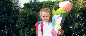 Endlich Schulkind. Sina Krah kommt auf die Fritz-Karsen-Schule in Britz. 