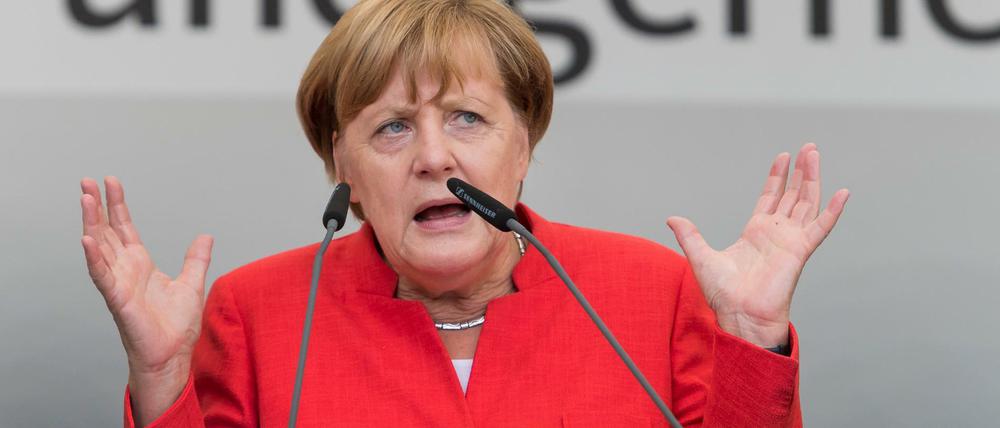 Bundeskanzlerin Angela Merkel auf Wahlkampftour in NRW. (Archiv)