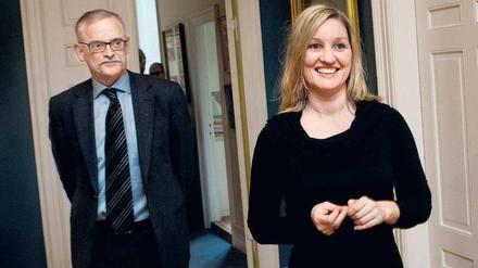 In Dänemark vielfach ausgezeichnet. Naja Marie Aidt zu Besuch bei ihrem Verlag Gyldendal in Kopenhagen.