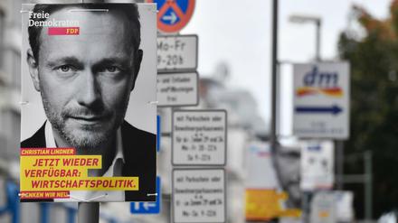 Ein Wahlplakat der FDP. 