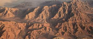 Das Sinai-Gebirge in Ägypten. 