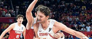 Stürmisch. Pau Gasol spielt die Spanier seit 16 Jahren an die Spitze, jetzt will er den vierten EM-Titel. 