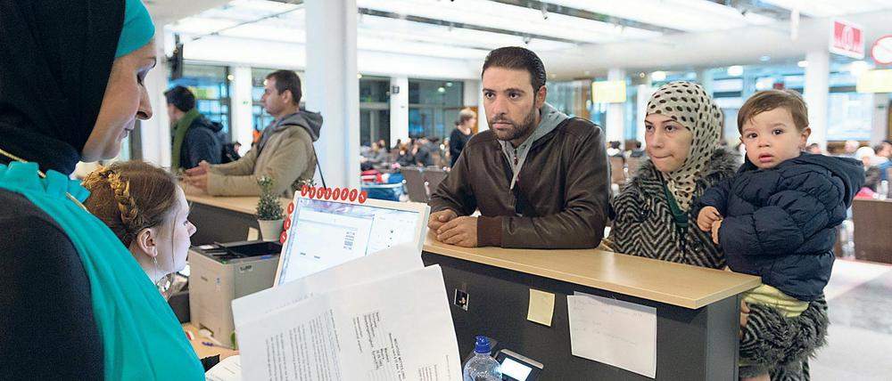 Flüchtlinge in Berlin bei der Registrierung. Die meisten Anträge von Türken werden abgelehnt.